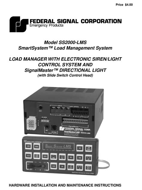 federal signal system manual